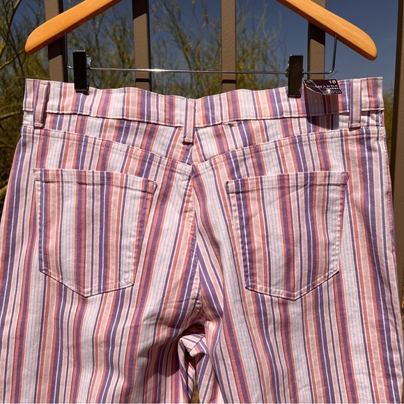 ⬇️Gloria Vanderbilt NWT Women’s Amanda Capri 18 Color Ribbon Pink/Screen Stripe - Picture 4 of 14